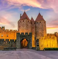 Castillo de Carcassone en el sur de Francia.