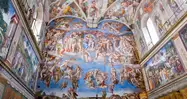 Fresco del Juicio Final de Miguel Ángel en la Capilla Sixtina, Museos Vaticanos, Ciudad del Vaticano.
